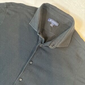 Daniel‎ Cremieux Short Sleeve Black Button Down X Large Stretch